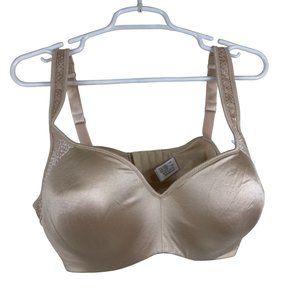 NWT DELIMIRA Women Sz 40DD  Underwire Support Padded Bra Beige